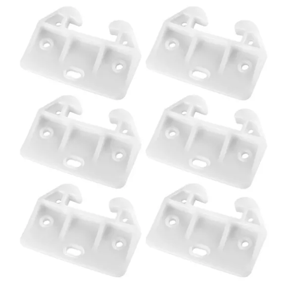 Udskiftningsdele til kommodeskuffer Nem installation Simple hvide plastik skuffeguider 6 stk.