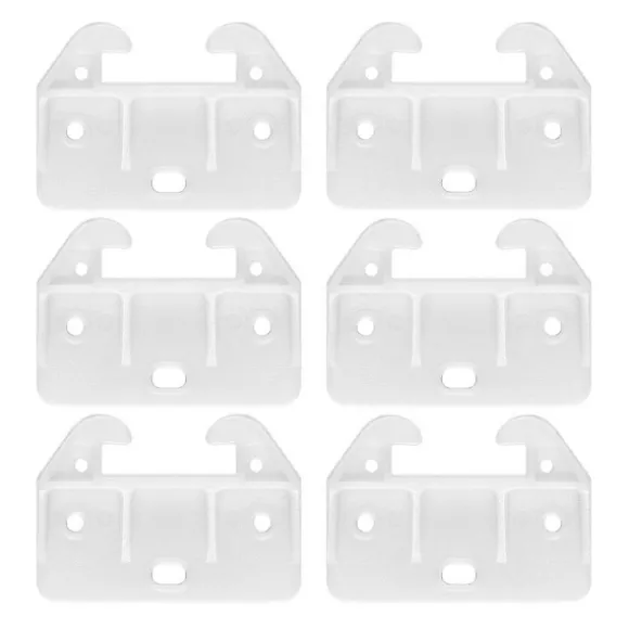 Udskiftningsdele til kommodeskuffer Nem installation Simple hvide plastik skuffeguider 6 stk.