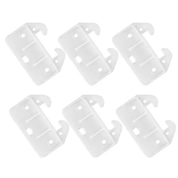 Udskiftningsdele til kommodeskuffer Nem installation Simple hvide plastik skuffeguider 6 stk.