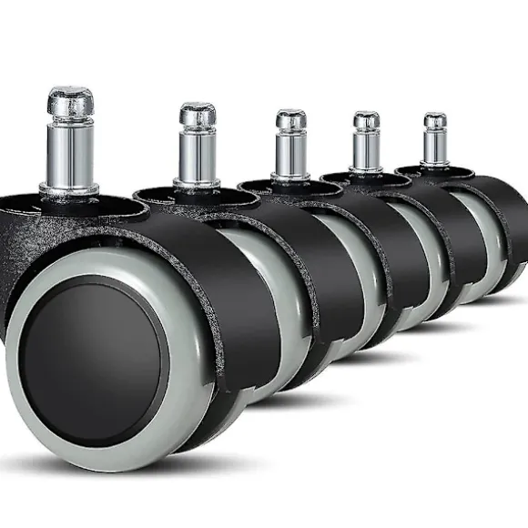 Udskiftningshjul til kontorstole på hårde gulve - 5-pak - 11 mm / 22 mm - Til gamingstole, drejestole, Pr{HH}