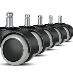 Udskiftningshjul til kontorstole på hårde gulve - 5-pak - 11 mm / 22 mm - Til gamingstole, drejestole, Pr_xx