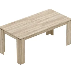 Udtrækkeligt spisebord, 180-260 cm, sæder 6-10, træ