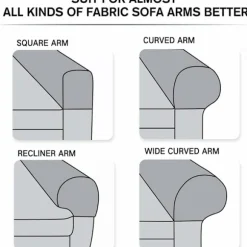 Universal Armlæn Beskytter, Polyester Fiber Armlæn Betræk Sofa, Bedre Beskyttelse Af Din Sofa Arm Mod Slid Stræk Armstol Betræk (2stk, Vinrød)