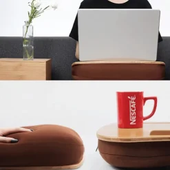 Universal bærbar computerbord med memory foam, perfekt til læsning, skrivning, farvelægning og som laptopstand