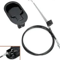 Universal Udskiftningshåndtag i Aluminium til Lænestol med Udløserarm, Metalhåndtag med Fjeder og Kabel til Sofa - 96 cm (med Kabel)-ZZY