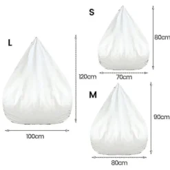 Vandtæt Inderfor til Lazy Bean Bag Sofa, Uden Fyldning - Størrelse 100x120 cm -FF-