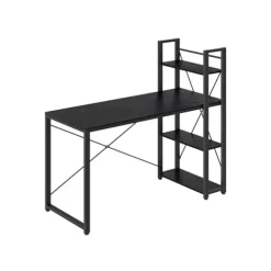 VASAGLE Computerbord, 137,2 cm bredt, Hjemmekontor, Ebony sort