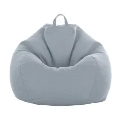 Vaskbar Lazy Sofa Betræk i Klud uden Fyld - Bønnepose Stol 80*90cm grey