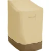 Veranda Vandafvisende Dæksel Stabelbare Have Stole Dæksel Tilbehør Khaki, 25.5l X 33.5d X 45h Tommer