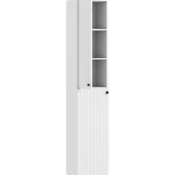 Væghængt Badeværelsesskab, Hvid MDF, 161 cm