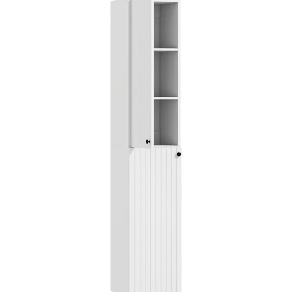 Væghængt Badeværelsesskab, Hvid MDF, 161 cm
