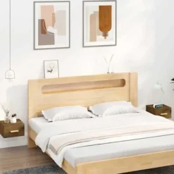 Væghængt natbord - Eksklusivt Hus - Røget eg - 35 x 35 x 20 cm - Sæt af 2 Røget eg