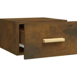 Væghængt natbord - Eksklusivt Hus - Røget eg - 35 x 35 x 20 cm - Sæt af 2 Røget eg