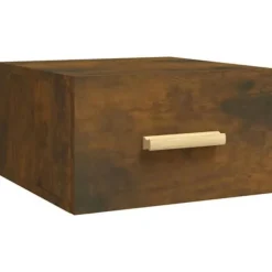 Væghængt natbord - Eksklusivt Hus - Røget eg - 35 x 35 x 20 cm - Sæt af 2 Røget eg