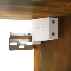 Væghængt skab - 2 dele - Røget eg - 102 x 30 x 20 cm - Ingeniørtræ rökt ek