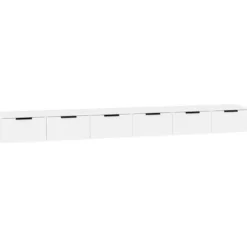 Væghængt skab - Eksklusivt hjem - 2 stk - Ingeniørtræ - Hvid - 102 x 30 x 20 cm Vit