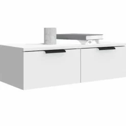 Væghængt skab - Eksklusivt hjem - 2 stk - Hvid - 68x30x20 cm Vit