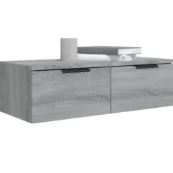 Væghængt skab - Eksklusivt hjem - Sonoma grå - 68x30x20 cm - Ingeniørtræ sonoma grå