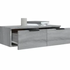 Væghængt skab - Eksklusivt hjem - Sonoma grå - 68x30x20 cm - Ingeniørtræ sonoma grå