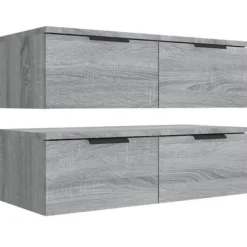 Væghængt skab - Eksklusivt hjem - Sonoma grå - 68x30x20 cm - Ingeniørtræ sonoma grå