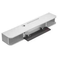 Væghængt TV-møbel - DUOKU - 120 cm - Moderne Multimedia-konsol - Hvid - Moderne Design Vit, Träfärg
