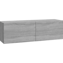 Væghængt TV-møbel - Eksklusiv Hus - Sonoma grå - 100 x 30 x 30 cm - Sæt 4 sonoma grå