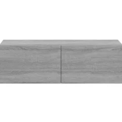 Væghængt TV-møbel - Eksklusiv Hus - Sonoma grå - 100 x 30 x 30 cm - Sæt 4 sonoma grå