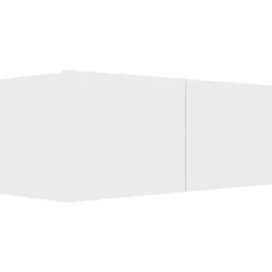 Væghængt TV-møbel - Eksklusivt hjem - Mat hvid - Ingeniørtræ - 80 x 30 x 30 cm Matt vit