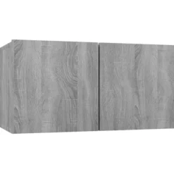 Væghængt TV-møbel - Maison Exclusive - Sonoma grå - Sæt 4 - 60x30x30 cm sonoma grå