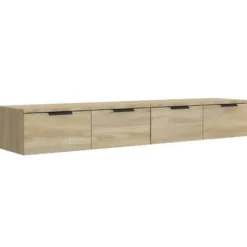 Væghængte skabe - Eksklusivt hjem - Sonoma eg - Fugtbestandigt ingeniørtræ - 68x30x20 cm (sæt af 2) Sonoma ek