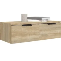 Væghængte skabe - Eksklusivt hjem - Sonoma eg - Fugtbestandigt ingeniørtræ - 68x30x20 cm (sæt af 2) Sonoma ek