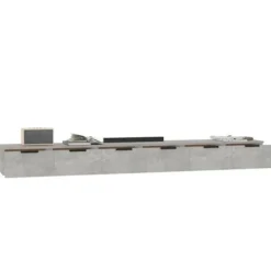 Væghængte skabe - Eksklusivt hjem - 2 dele - Beton grå - 102 x 30 x 20 cm Betonggrå