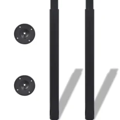 vidaXL Justerbare bordben 2 stk. 710 mm-1100 mm sort Black Svart