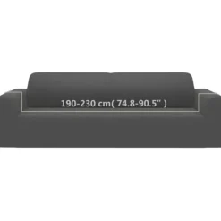 vidaXL Sofabetræk til 3-personers sofa med stræk Antracitfarvet Polyester Jersey (YH) Antracit silver