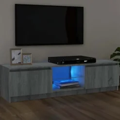 vidaXL TV-bord med LED-belysning Sonoma Grå 120x30x36 cm