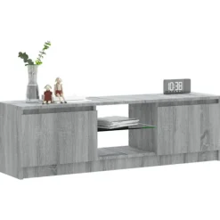 vidaXL TV-bord med LED-belysning Sonoma Grå 120x30x36 cm