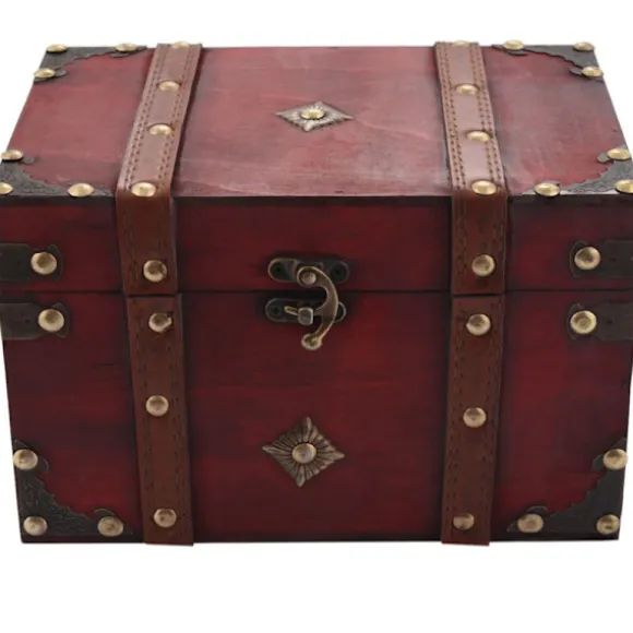 Vintage Kiste Træ Opbevaringsboks Antik Stil Stor Kiste Organizer