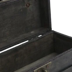 Vintage Opbevaringsboks Antik Stil Smykker Ornamenter Organizer Retro Skattekiste (6702ADH Grå Foldelås)
