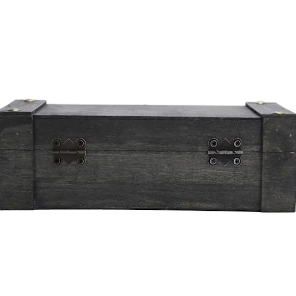Vintage Opbevaringsboks Antik Stil Smykker Ornamenter Organizer Retro Skattekiste (6702ADH Grå Foldelås)