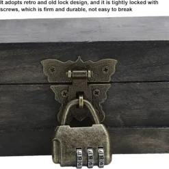 Vintage Opbevaringsboks Antik Stil Smykker Ornamenter Organizer Retro Skattekiste (6702ADH Grå Foldelås)
