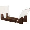 Vinyl pladeskab med stor kapacitet, akryl ende-display stativ, træ LP vinyl plade desktop stativ