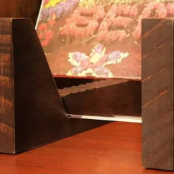 Vinylplade opbevaringsholder Stor kapacitet Akryl ender Display stativ Træ Lp Vinyl Album Desktop