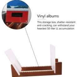 Vinylplade Opbevaringsholder - Akrylender Vis dine LP'er i denne moderne bærbare reol