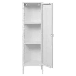 Vitrine 1 glasdør hvid stål 40 x 35 x 140 cm Vit