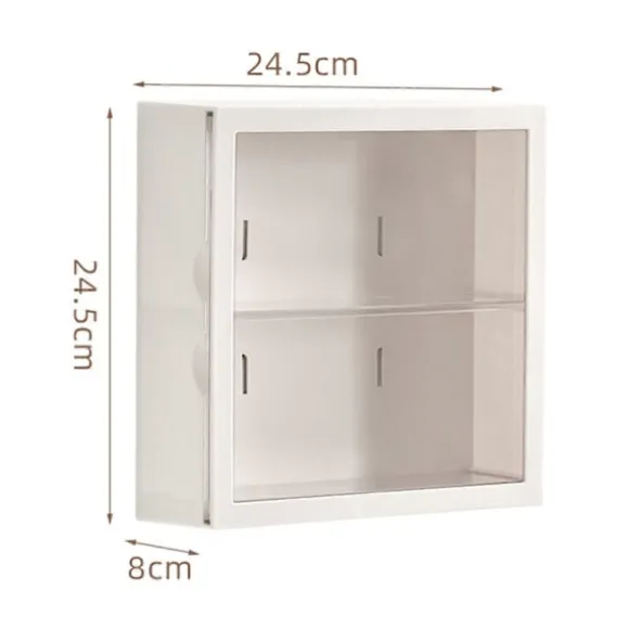 Vitrineskab til, Klar Vægmonteret eller Bordstående 2-lags Opbevaringsboks Kabinet Organizer til Mini Legetøj, Samlinger eller Sten