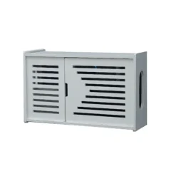 Wifi Router Opbevaringsboks Væghængende Hylde Træbeslag Gratis Punching Organizer 2