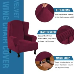 Wingback stolbetræk Wingback stolbetræk Møbelbetræk Wingba