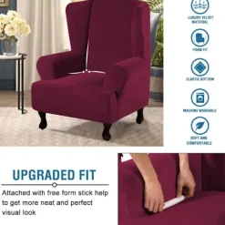 Wingback stolbetræk Wingback stolbetræk Møbelbetræk Wingba