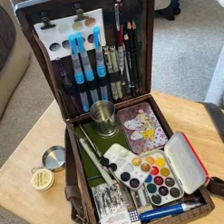 Writers Messenger Trækasse Writers Messenger Træ Briefcase Skrive Opbevaringskasse Kreativ