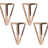 4x 15cm Triangular Metal Bordben Møbelben Moderne Stil f